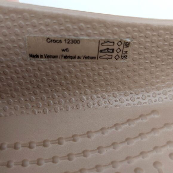 Crocs Flats Shoes Womens Sz 6 Round Toe Brown Black Colorway Cap Toe Comfort - Picture 9 of 9